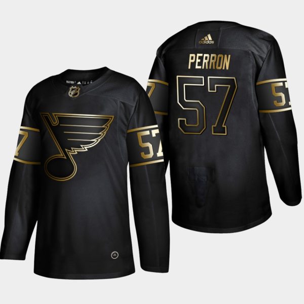 Maend-NHL-St.-Louis-Blues-Troeje-David-Perron-57-Authentic-2019-Golden-Edition-Sort-Player-Maend-NHL