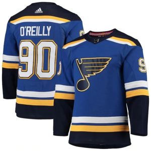 Maend-NHL-St.-Louis-Blues-Troeje-Ryan-OReilly-90-Blaa-Authentic