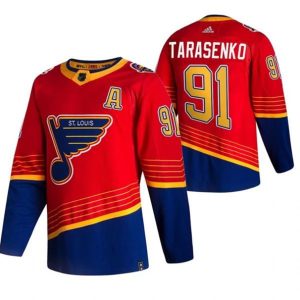 Maend-NHL-St.-Louis-Blues-Troeje-Vladimir-Tarasenko-91-2022-Reverse-Retro-Roed-Authentic