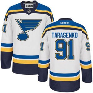 Maend-NHL-St.-Louis-Blues-Troeje-Vladimir-Tarasenko-91-Authentic-Reebok-Hvid-Ude