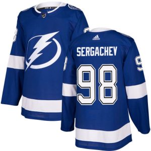 Maend-NHL-Tampa-Bay-Lightning-Troeje-Mikhail-Sergachev-98-Authentic-Royal-Blaa-Hjemme