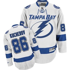 Maend-NHL-Tampa-Bay-Lightning-Troeje-Nikita-Kucherov-86-Reebok-Hvid-Ude