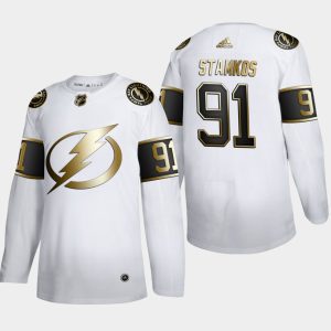 Maend-NHL-Tampa-Bay-Lightning-Troeje-Steven-Stamkos-91-Golden-Edition-Hvid-Authentic