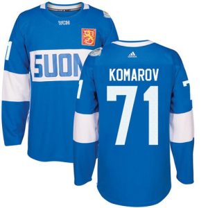 Maend-NHL-Team-Finland-Troeje-71-Leo-Komarov-Authentic-Blaa-Ude-2016-World-Cup