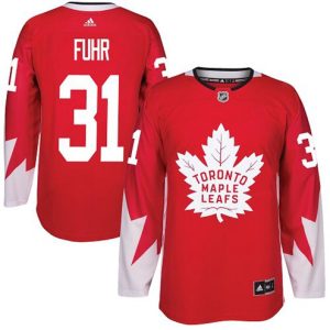Maend-NHL-Toronto-Maple-Leafs-Troeje-Grant-Fuhr-31-Authentic-Roed-Alternate