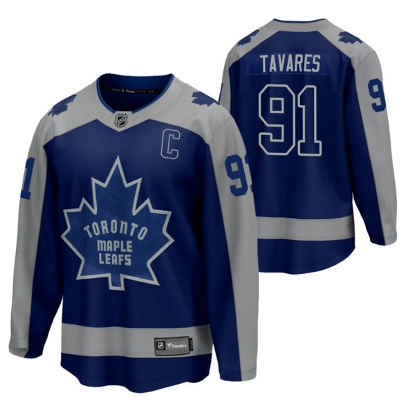 Maend-NHL-Toronto-Maple-Leafs-Troeje-John-Tavares-91-2021-Special-Edition-Blaa