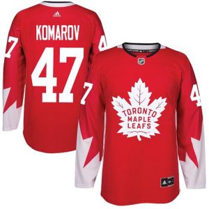 Maend-NHL-Toronto-Maple-Leafs-Troeje-Leo-Komarov-47-Authentic-Roed-Alternate
