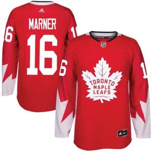 Maend-NHL-Toronto-Maple-Leafs-Troeje-Mitchell-Marner-16-Authentic-Roed-Alternate