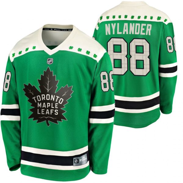 Maend-NHL-Toronto-Maple-Leafs-Troeje-William-Nylander-88-Groen-2020-St-Paddys-Day-Breakaway