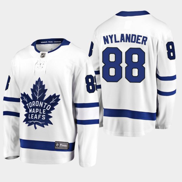 Maend-NHL-Toronto-Maple-Leafs-Troeje-William-Nylander-88-Ude-Hvid-Breakaway-Player