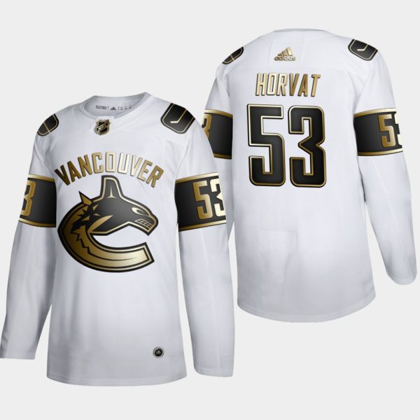 Maend-NHL-Vancouver-Canucks-Troeje-Bo-Horvat-53-Golden-Edition-Hvid-Authentic