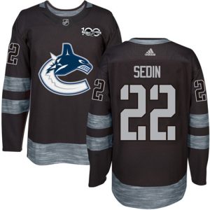 Maend-NHL-Vancouver-Canucks-Troeje-Daniel-Sedin-22-Authentic-Sort-1917-2017-100th-Anniversary