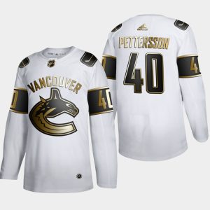 Maend-NHL-Vancouver-Canucks-Troeje-Elias-Pettersson-40-Golden-Edition-Hvid-Authentic