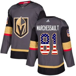 Maend-NHL-Vegas-Golden-Knights-Troeje-Jonathan-Marchessault-81-Graa-USA-Flag-Fashion-Authentic