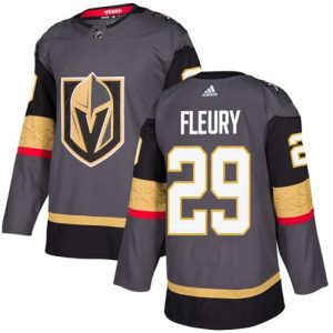 Maend-NHL-Vegas-Golden-Knights-Troeje-Marc-Andre-Fleury-29-Authentic-Graa-Hjemme