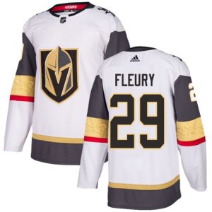 Maend-NHL-Vegas-Golden-Knights-Troeje-Marc-Andre-Fleury-29-Authentic-Hvid-Ude