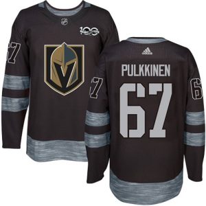 Maend-NHL-Vegas-Golden-Knights-Troeje-Teemu-Pulkkinen-67-Authentic-Sort-1917-2017-100th-Anniversary