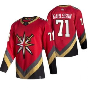 Maend-NHL-Vegas-Golden-Knights-Troeje-William-Karlsson-71-2022-Reverse-Retro-Roed-Authentic