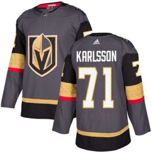 Maend-NHL-Vegas-Golden-Knights-Troeje-William-Karlsson-71-Authentic-Graa-Hjemme