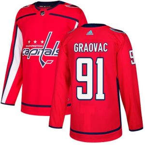 Maend-NHL-Washington-Capitals-Troeje-Tyler-Graovac-91-Authentic-Roed-Hjemme