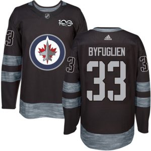 Maend-NHL-Winnipeg-Jets-Troeje-Dustin-Byfuglien-33-Authentic-Sort-1917-2017-100th-Anniversary