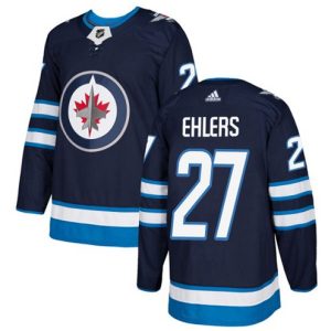 Maend-NHL-Winnipeg-Jets-Troeje-Nikolaj-Ehlers-27-Authentic-Navy-Blaa-Hjemme