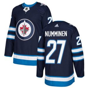Maend-NHL-Winnipeg-Jets-Troeje-Teppo-Numminen-27-Authentic-Navy-Blaa-Hjemme