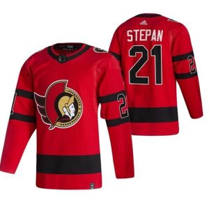 Maend-Ottawa-Senators-Troeje-Derek-Stepan-21-2022-Reverse-Retro-Roed-Authentic