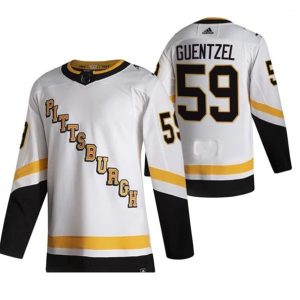 Maend-Pittsburgh-Penguins-Troeje-Jake-Guentzel-59-2022-Reverse-Retro-Hvid-Authentic