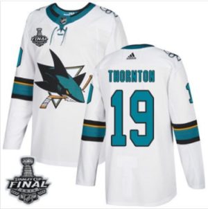 Maend-Sharks-19-Joe-Thornton-Hvid-2019-Stanley-Cup-Final-Stitched