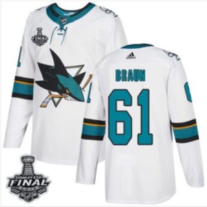 Maend-Sharks-61-Justin-Braun-Hvid-2019-Stanley-Cup-Final-Stitched