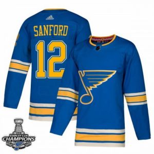 Maend-St.-Louis-Blues-Troeje-Zach-Sanford-Blaa-2019-Stanley-Cup-Champions