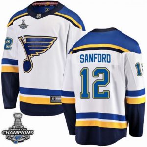 Maend-St.-Louis-Blues-Troeje-Zach-Sanford-Hvid-2019-Stanley-Cup-Champions
