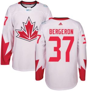 Maend-Team-Canada-Troeje-37-Patrice-Bergeron-Authentic-Hvid-Hjemme-2016-World-Cup-Hockey