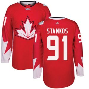 Maend-Team-Canada-Troeje-91-Steven-Stamkos-Authentic-Roed-Ude-2016-World-Cup-Hockey