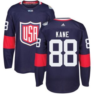 Maend-Team-USA-Troeje-88-Patrick-Kane-Authentic-Navy-Blaa-Ude-2016-World-Cup-Hockey