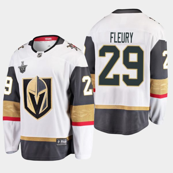 Maend-Vegas-Golden-Knights-Troeje-Marc-Andre-Fleury-29-Hvid-2019-Stanley-Cup-Playoffs-Ude-Player