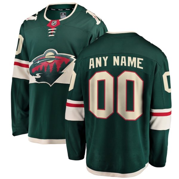 Minnesota-Wild-Troeje-Fanatics-Branded-Hjemme-Groen-Breakaway-Tilpasset