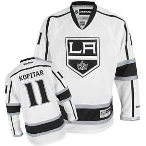 NHL-Anze-Kopitar-Authentic-Maend-Hvid-Reebok-Los-Angeles-Kings-Troeje-11-Ude