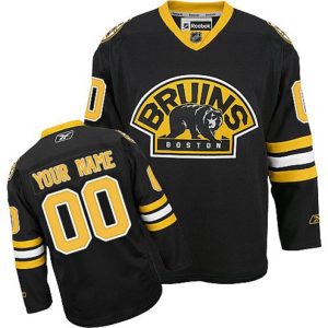 NHL-Boston-Bruins-Tilpasset-Troeje-Reebok-Third-Sort-Authentic
