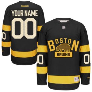 NHL-Boston-Bruins-Tilpasset-Troeje-Reebok-Winter-Classic-Sort