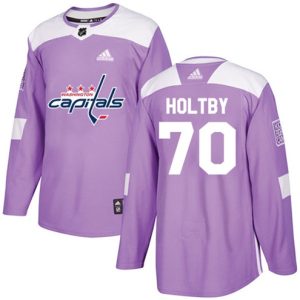 NHL-Braden-Holtby-Authentic-Maend-Lilla-Washington-Capitals-Troeje-70-Fights-Cancer-Practice