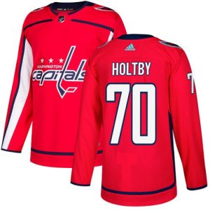 NHL-Braden-Holtby-Authentic-Maend-Roed-Washington-Capitals-Troeje-70-Hjemme