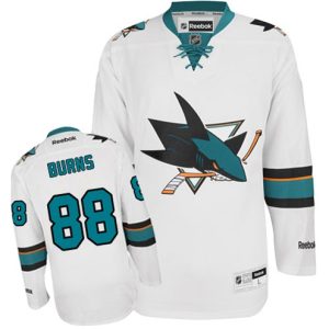 NHL-Brent-Burns-Authentic-Maend-Hvid-Reebok-San-Jose-Sharks-Troeje-88-Ude