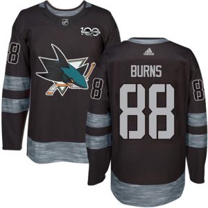 NHL-Brent-Burns-Authentic-Maend-Sort-San-Jose-Sharks-Troeje-88-1917-2017-100th-Anniversary