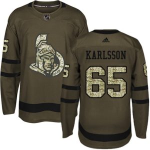 NHL-Erik-Karlsson-Authentic-Maend-Groen-Ottawa-Senators-Troeje-65-Salute-to-Service