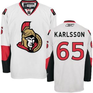 NHL-Erik-Karlsson-Authentic-Maend-Hvid-Reebok-Ottawa-Senators-Troeje-65-Ude
