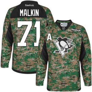 NHL-Evgeni-Malkin-Authentic-Maend-Camo-Reebok-Pittsburgh-Penguins-Troeje-71-Veterans-Day-Practice