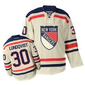 NHL-Henrik-Lundqvist-Authentic-Maend-Cream-Reebok-New-York-Rangers-Troeje-30-Winter-Classic