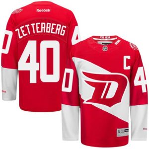 NHL-Henrik-Zetterberg-Authentic-Maend-Roed-Reebok-Detroit-Red-Wings-Troeje-40-2016-Stadium-Series